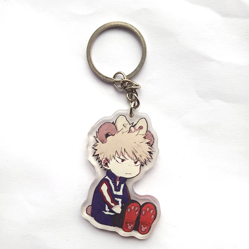 Брелок для ключей с аниме Bokuno Hero Bakugou My Acdemic bakugou katsuki odoroki Portachiavi двойная подвеска |