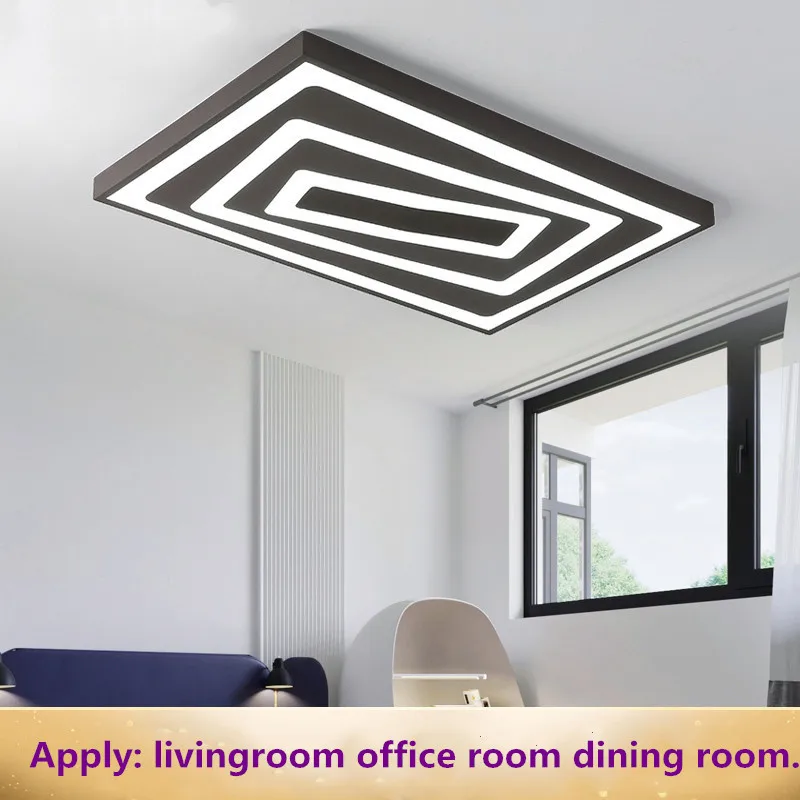 Living room Romantic square shape Simple modern creative led ceiling lamp office lighting bedroom lights dining iron | Освещение