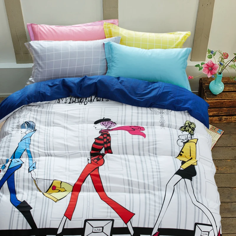 Модные ботинки в европейском стиле Романтика набор постельного белья 4 ед. 100%