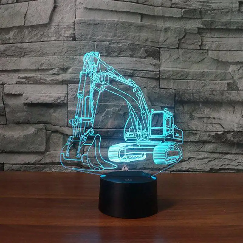 3d лампа для кросс бокса в подарок настольная моделирования экскаватора оптовая