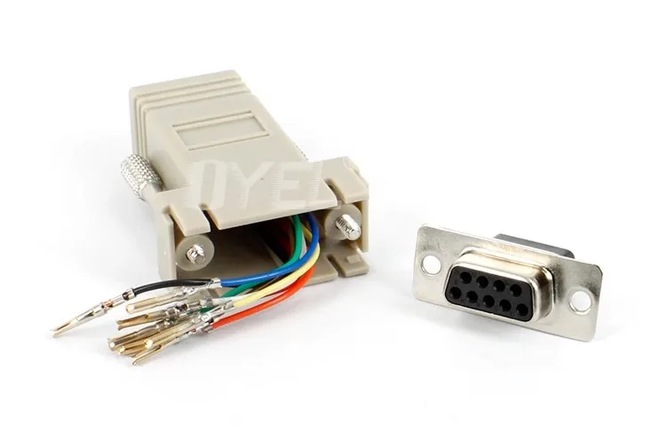 Бесплатная доставка разъем RS232 DB9 мама к RJ45 переходник com LAN до 232 db9 10 шт./лот|rj45