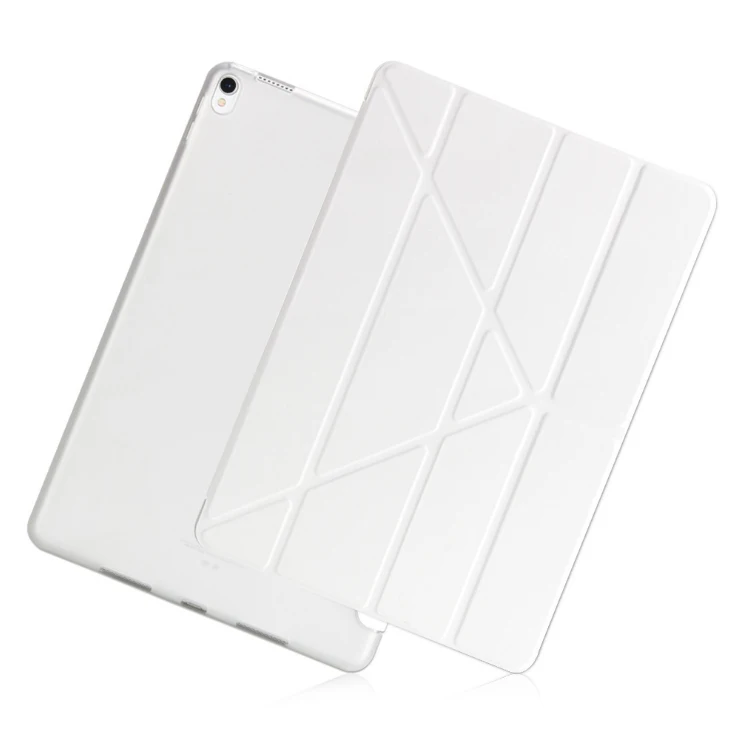 White YH P10.5 BX T Официальный чехол для Apple, ipad Air Pro, 10,5 дюймов( ·): A1701'A1709, чехол из искусственной кожи+ мягкий умный чехол из ТПУ с функцией автоматического сна - Цвет: White YH P10.5 BX T