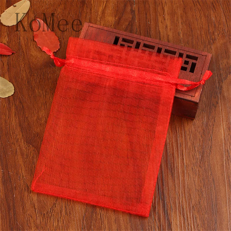 50pcs/Lot 7x9 9x12 11x16 13x18cm Organza Bags Small Candy Jewelry Packaging Wedding Party Favor Drawstring Gift Bag Pouches | Дом и сад