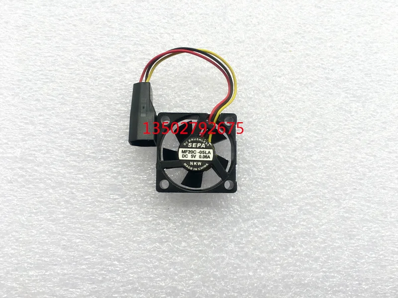 SEPA MF20C-05LA DC 5V 0.06A 20x20x8 мм 3-проводной Вентилятор охлаждения сервера