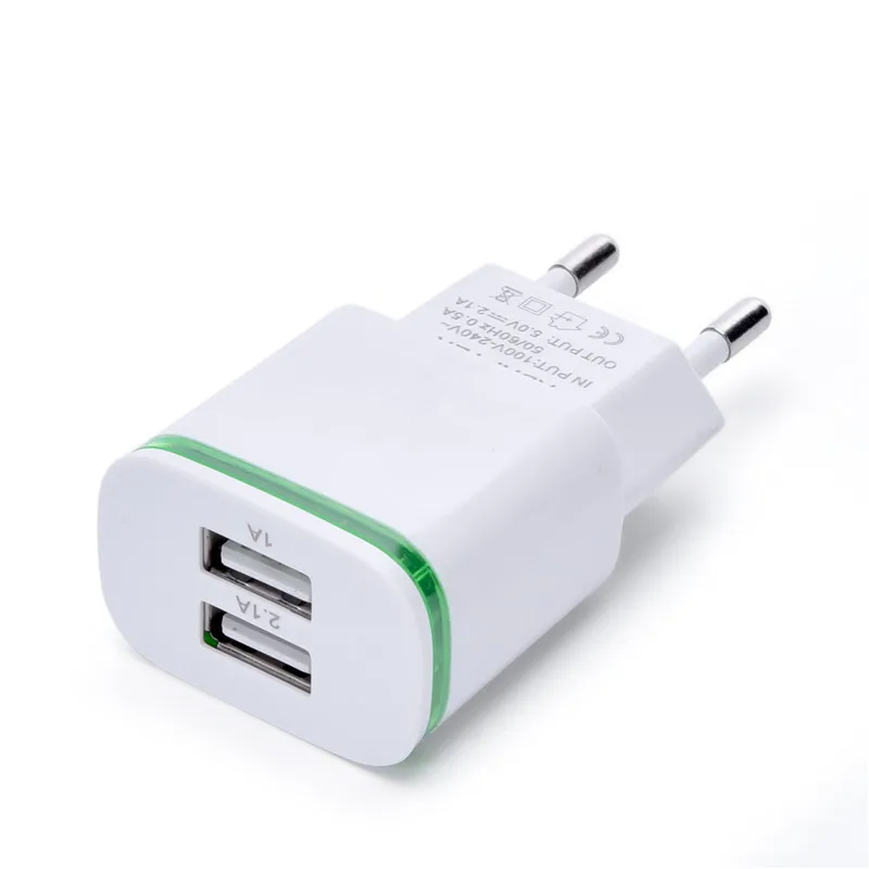EU Wall 2 USB зарядное устройство и нейлоновая металлическая вилка 1 м Type C для huawei p20 honor