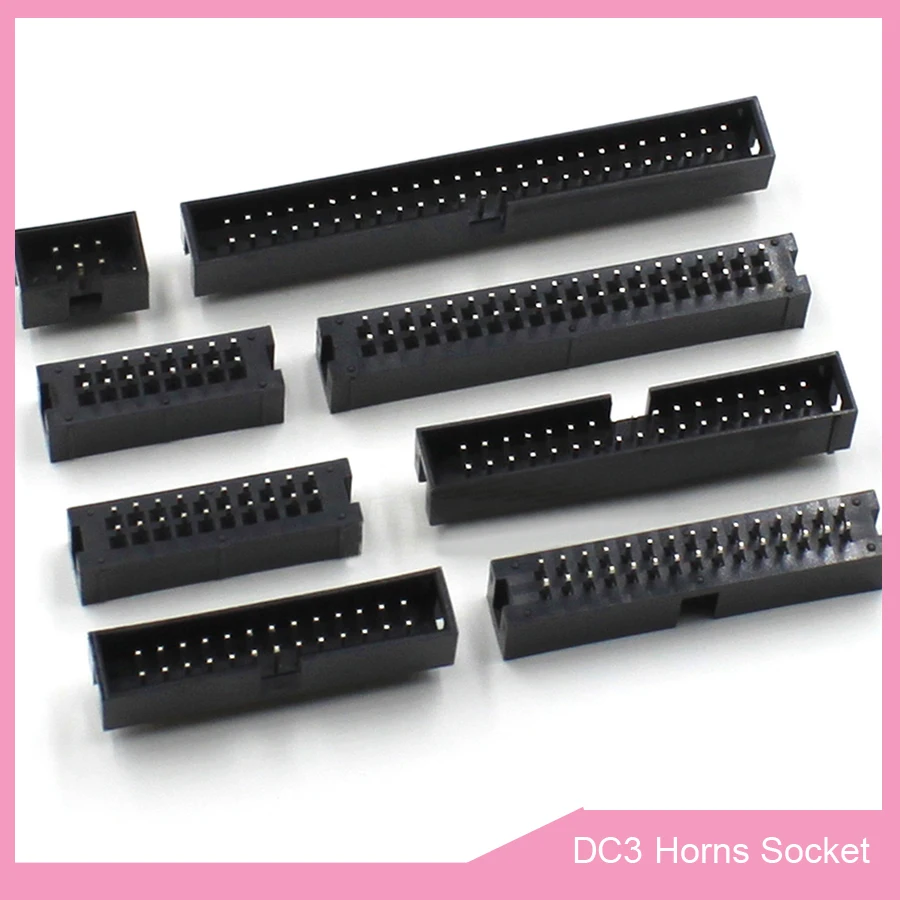 20 шт. 2 54 мм DC3 6P 8P 10P 12P 14P 16P 20P 24P 26P 30P 34 P40P 50P 180 градусов штыревой разъем для разъема IDC
