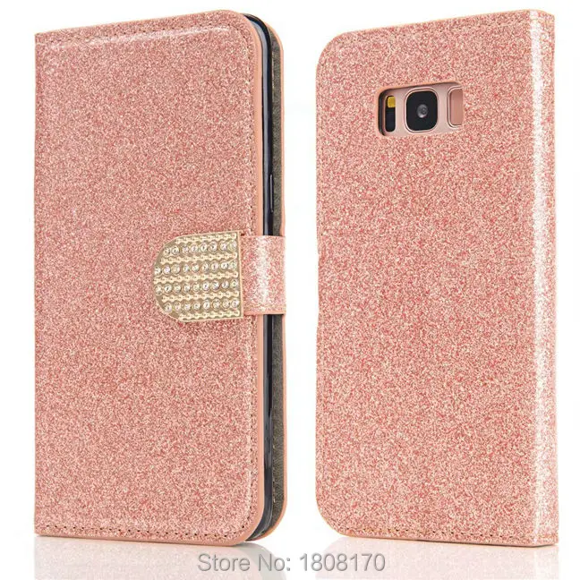 Блестящий кожаный чехол-кошелек C-ku для Samsung Galaxy S8 Plus S7 S6 Edge S5 Iphone 8 7 6 6S 5 5S SE 50 шт. |