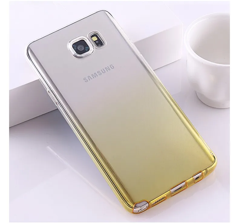 Ultra Thin Transparent Soft Silicone TPU Gradient Color Cover Case For Samsung Galaxy Note 3 4/5 / 8 9 N9100 N9200 Phone Shell |