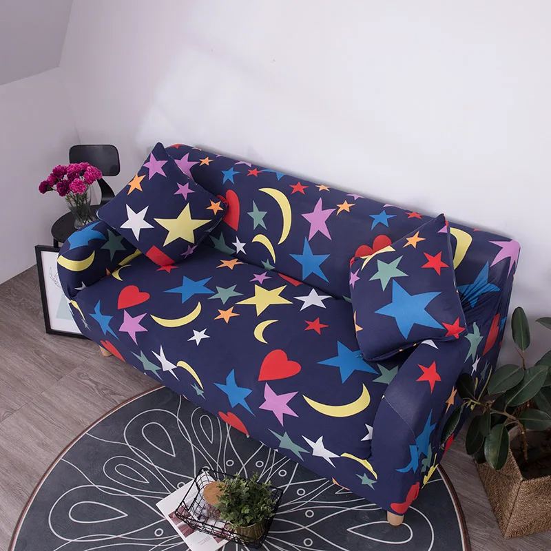 Чехлы для диванов со звездами и луной Плотная пленка универсальные Нескользящие