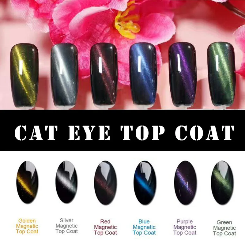 УФ Магнитный Гель лак Cat'S Eye для ногтей 8 мл|topcoat gel|magnetic uv gelgel for nail |