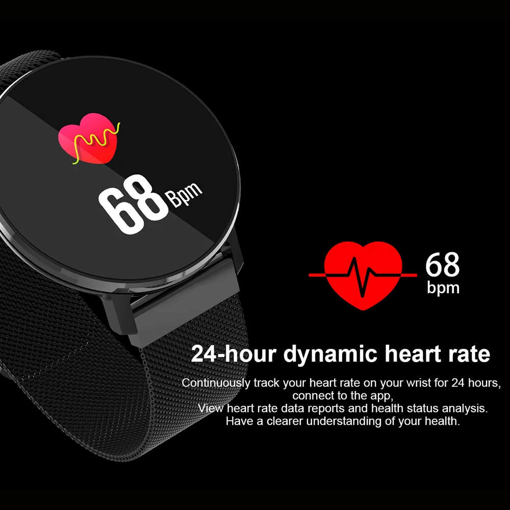 1.04 inch Screen T5 Smart Watch BT4.0 Heart Rate Blood Pressure Fitness Alarm IP67 Waterproof Sports Smartwatch For iOS/Android |