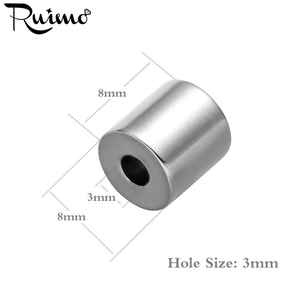 RUIMO 316l нержавеющая сталь зеркальные полированные разделительные бусины трубка