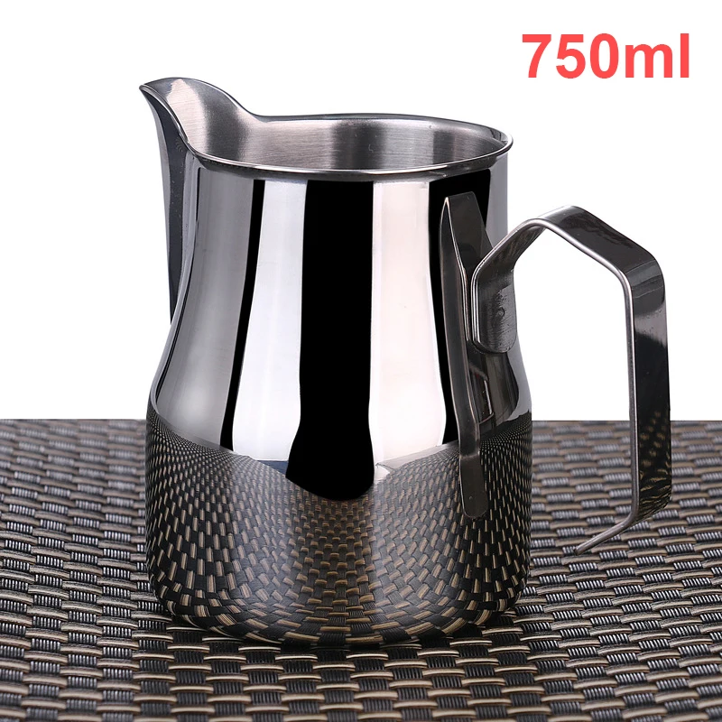 750 мл из нержавеющей стали латте молочный кувшин для крема Pull Цветочная чашка