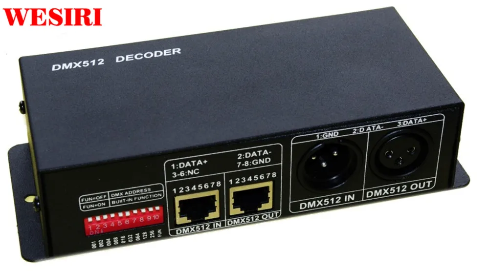 4 канальный декодер DMX DMX512 контроллер регулятора яркости RGBW с постоянным