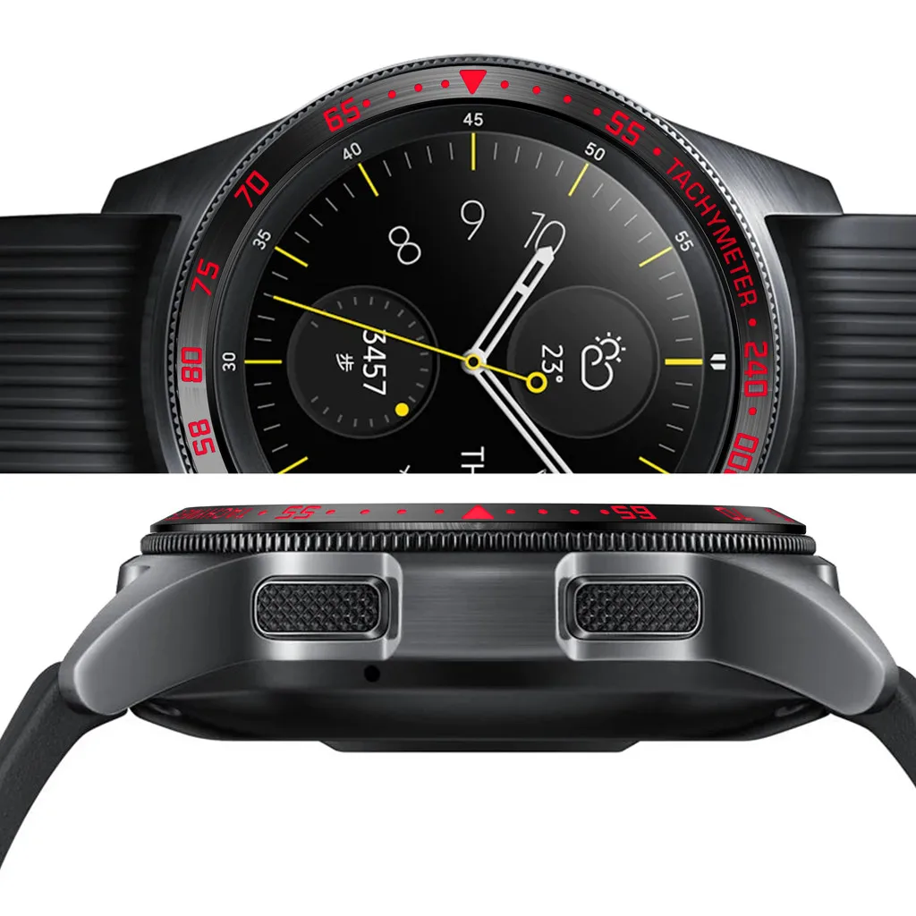 Модные украшения часов Аксессуары для samsung Galaxy Watch 42 мм, драгоценный камень кольцо клеющаяся крышка против царапин металл прочный роскошный
