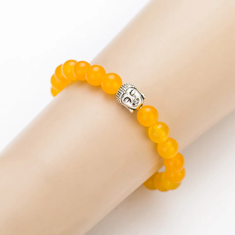 Модные Натуральный Камень Strand Медитация Будды Браслеты бисером турмалин браслет