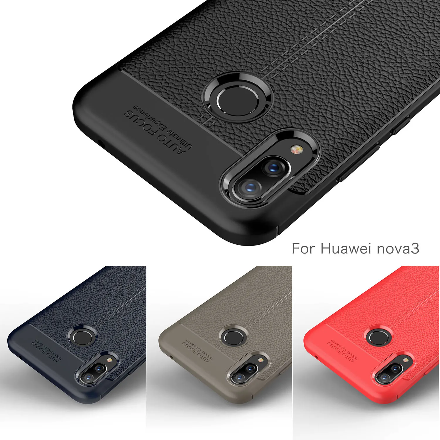 Чехол для телефона Huawei Nova 3 чехол 6 дюйма мягкий силиконовый кожаный с узором Личи