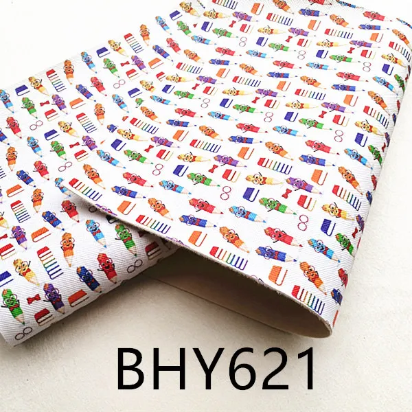 7,6*12 дюймов мультфильм печати искусственная кожа для DIY аксессуары BHY613 - Цвет: BHY621
