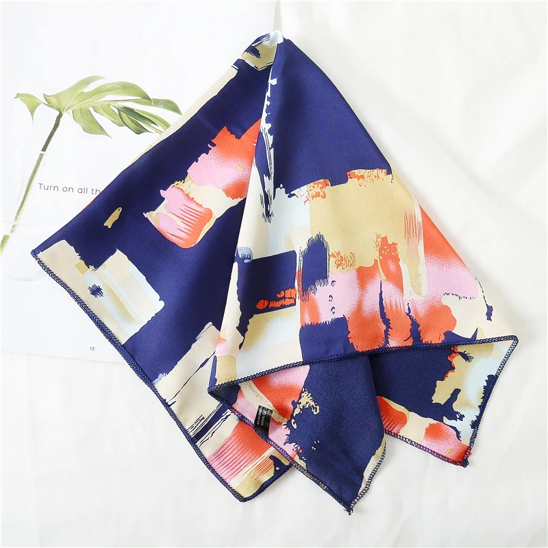 FX-28 Платок для волос косынка платки женские Женский маленький атласный квадратный шелковый шарф Foulard Femme Элегантный женский широкий шарф платок бандана Шея волосы Узкие галстуки-шарфы шали - Цвет: FX-28
