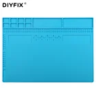 DIYFIX 34x24 см ESD Теплоизоляционный силиконовый паяльник для телефона ПК компьютера BGA ремонтный коврик для обслуживания платформы DIY инструмент