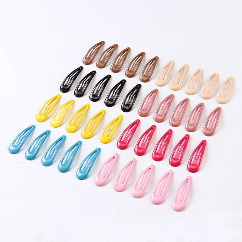 40 шт./лот хорошее качество милая заколка для волос девочек цветная розовая