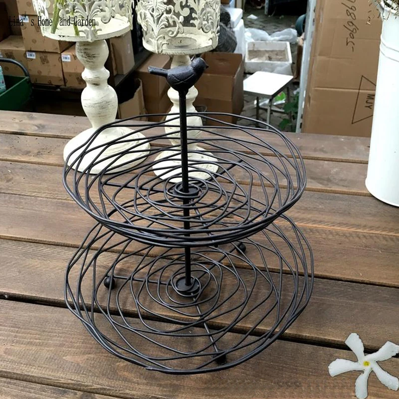 

handwoven metal wire egg basket wholesale