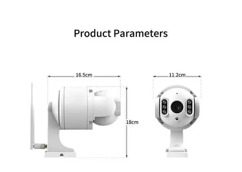 5.0MP наружная ip-камера, водонепроницаемая, wifi, видеонаблюдение, мини PTZ камера, цветное ночное видение, распознавание лица, автоматическое отслеживание, Onvif