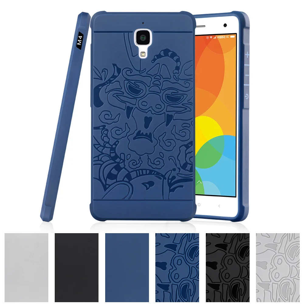 Чехол из мягкого ТПУ для Xiaomi mi 4 Pro LTE 5 0 &quotдвойной 3D рельефный чехол Дракон вены на