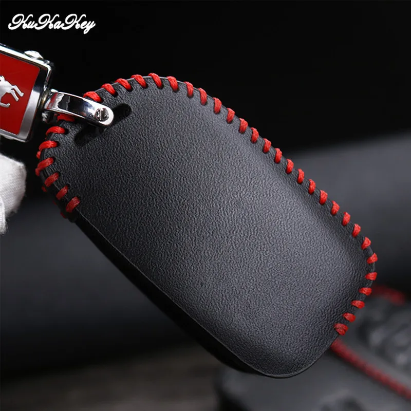 Кожаный чехол для автомобильного ключа Peugeot 207 407 406 307 308 3008 дистанционный