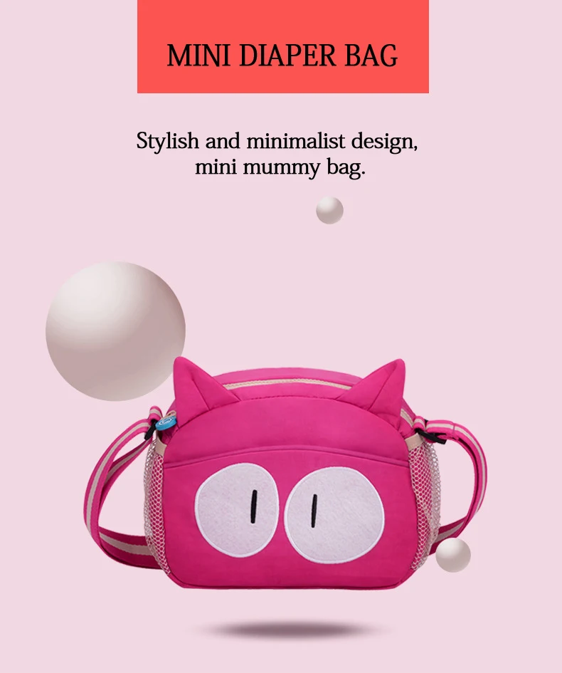Lekebaby мини сумка для коляски мамы рюкзак для мам Детская Бутылочка для беременных сумка для подгузников Сумка для мокрых подгузников сумка на плечо для мамы Мама сумка для кормления сумка "Милый Котик" розовый синий