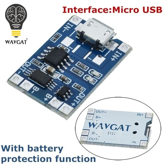 Micro USB 1A Умная электроника 5V type-c Micro USB 1A 18650 литиевая батарея зарядная плата с защитным зарядным модулем для Arduino Diy Kit - Цвет: Micro USB 1A