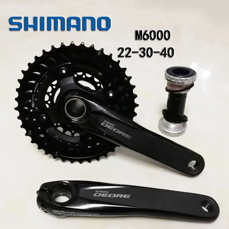 Shimano DEORE MTB FC M6000 велосипед Crankse 3x10 40 30 22T 170 мм включая Нижний Кронштейн BB52|Шатун и