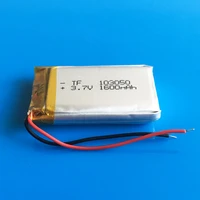 3 7v 1600mah lipo lithium polymer rechargeable battery cell 103050mm for gps dvd recorder e book camera laptop pad psp speaker