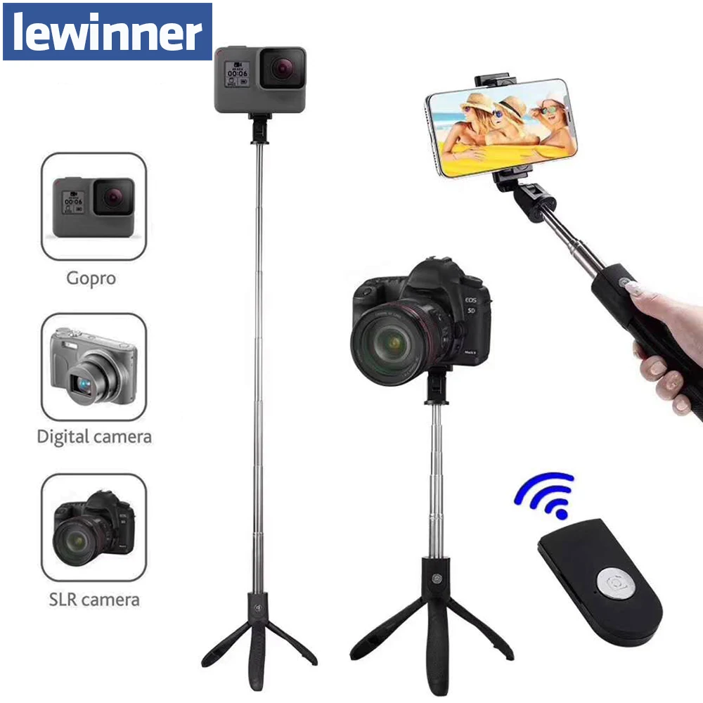 Lewinner K05 палка для селфи штатив Стенд 4 в 1 Выдвижной Штатив-монопод с дистанционным