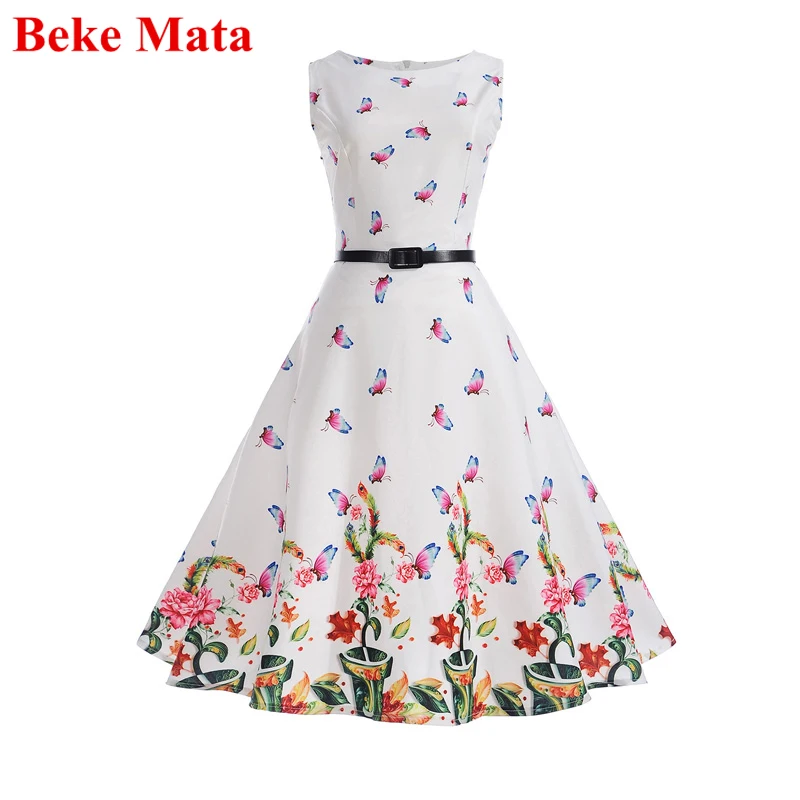 BEKE MATA/платья для мамы и дочки; сезон весна; коллекция года; Семейный комплект с принтом в стиле ретро; одежда для мамы и дочки без рукавов; одежда для всей семьи