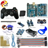 doit 1 set wireless development kit 2 way tracking ir ultrasonic obstacle avoidance controller kit for tank car chassis