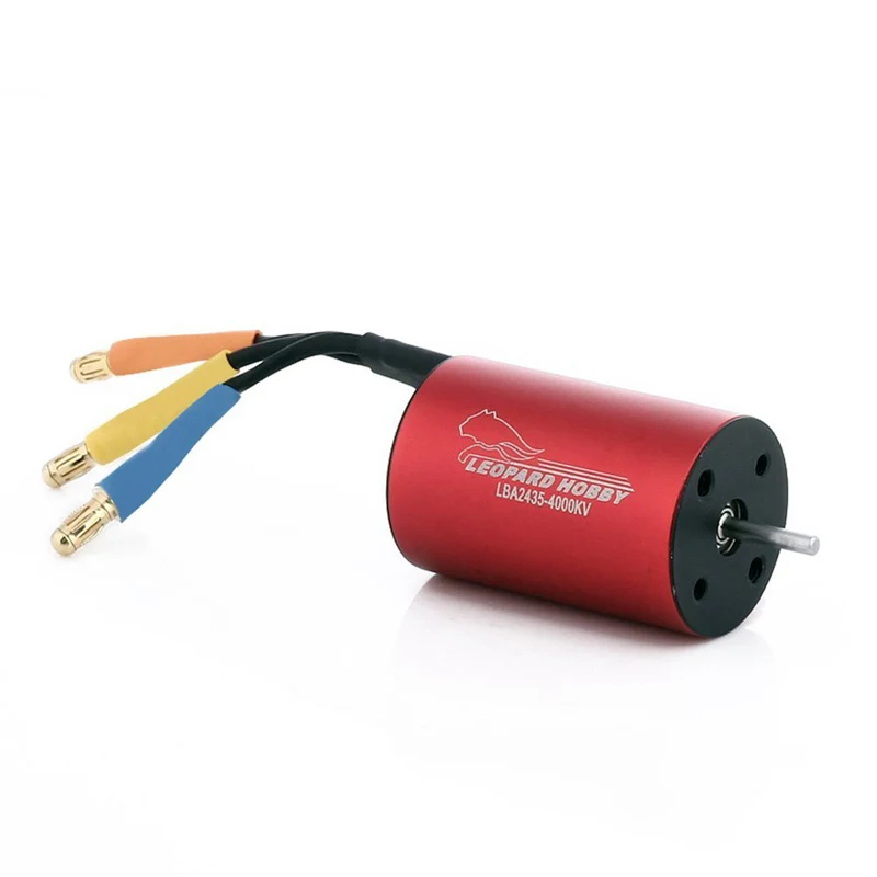 Leopard Hobby LBA2435 4500KV 2 3 мм бесщеточный полюсный Бессенсорный двигатель 2435 18T для RC 1/16