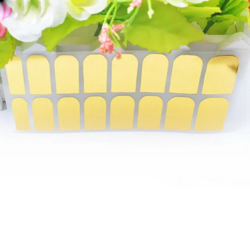 16 шт. наклейки из фольги для дизайна ногтей металлические пальцев DIY гелевые