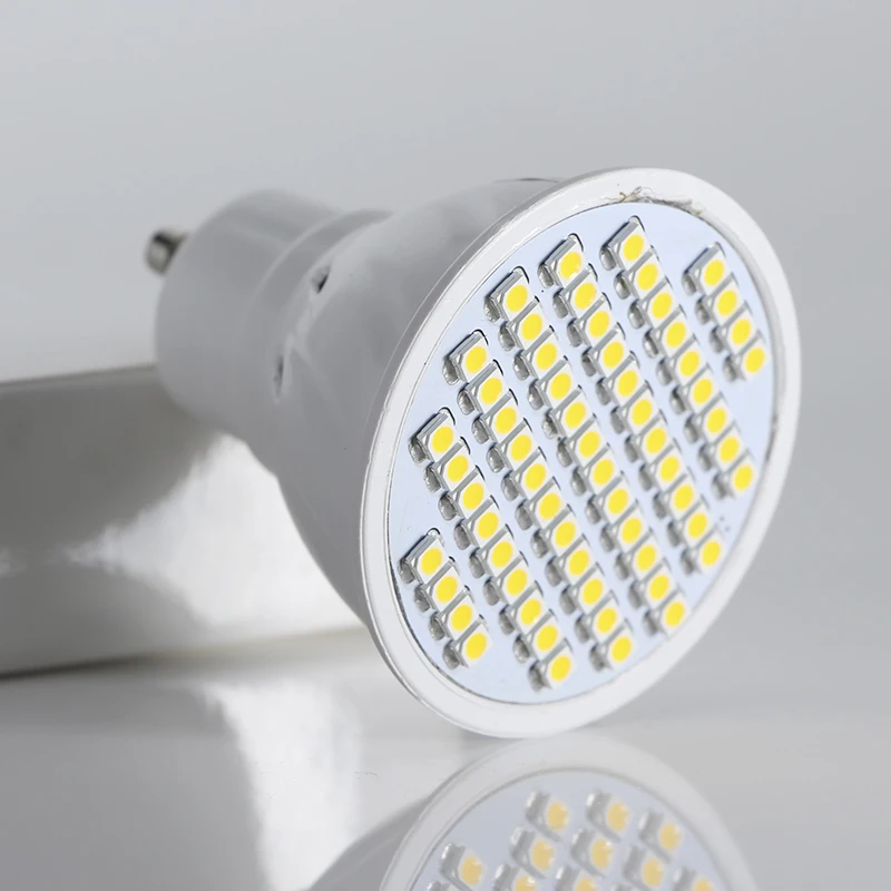 Joneaz 10X ampoule led gu 10 точечных светильников ac dc 12v 24v super 3W 420Lm лампочка лампа 3528 60