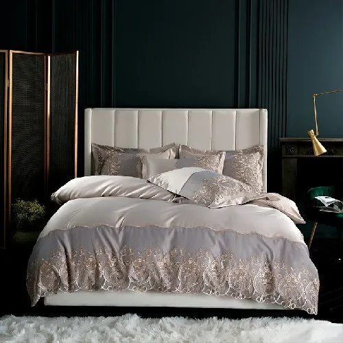 bedding set 3 Белое, розовое, серое сатиновое постельное белье, пододеяльник, хлопок, простыня king size, комплект постельного белья, Комплект постельного белья ropa de cam - Цвет: bedding set 3