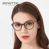 zenottic retro cat eye glasses frame women acetate ladies myopia optical clear lens spectacles eyewear prescription eyeglasses