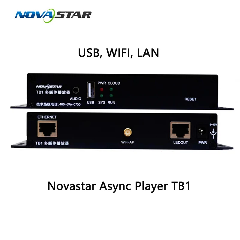 Nova star TB1 асинхронный медиаплеер nova usb wifi lan Обновленная программа уличный