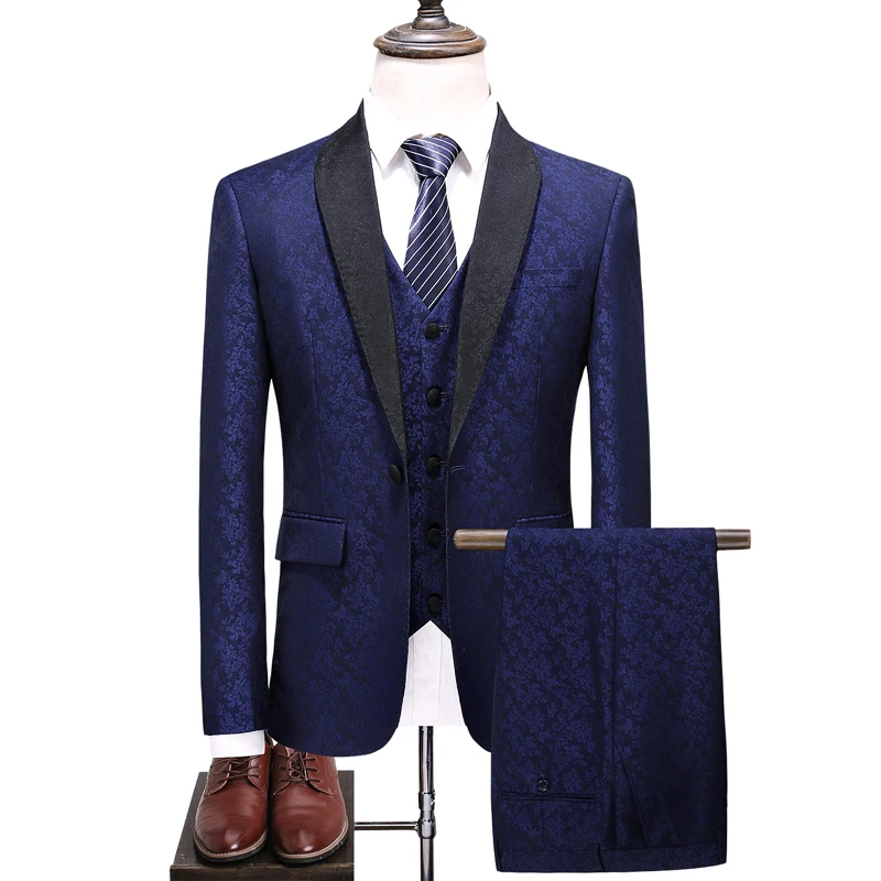 Мужской костюм классический деловой высокого качества комплект из 3 предметов