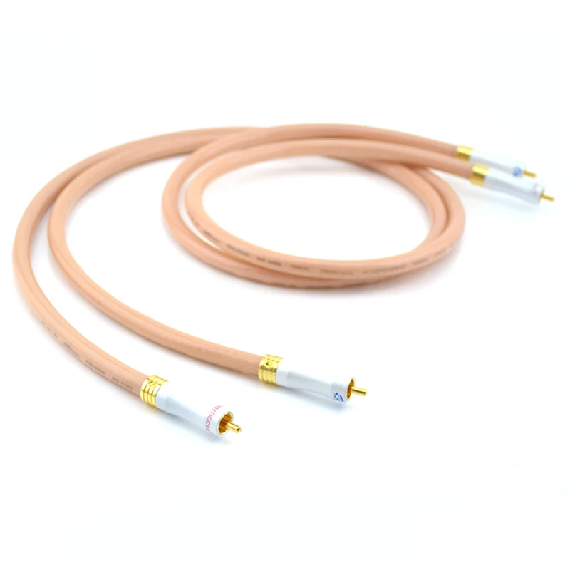 Посеребренный аудио кабель для соединения с позолоченным разъемом RCA пара Shark 5N