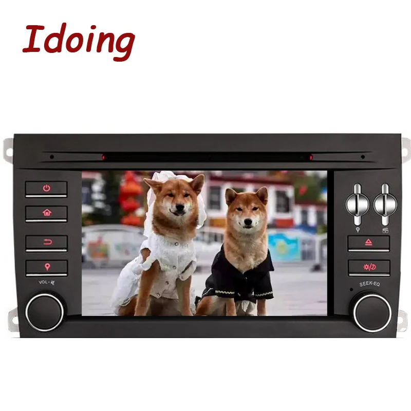 Idoing 2Din руль для Porsche Cayenne Автомобильный мультимедийный DVD плеер Android7.1 GPS навигация