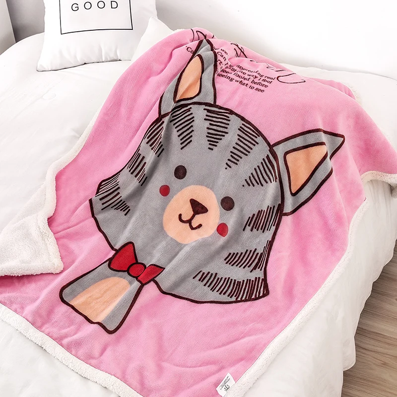 Beroyal New 2019 Kids Blanket - 1PC Fleece Super Soft Cartoon Throw Children Bedding Set Baby Swaddle 100x140cm | Дом и сад