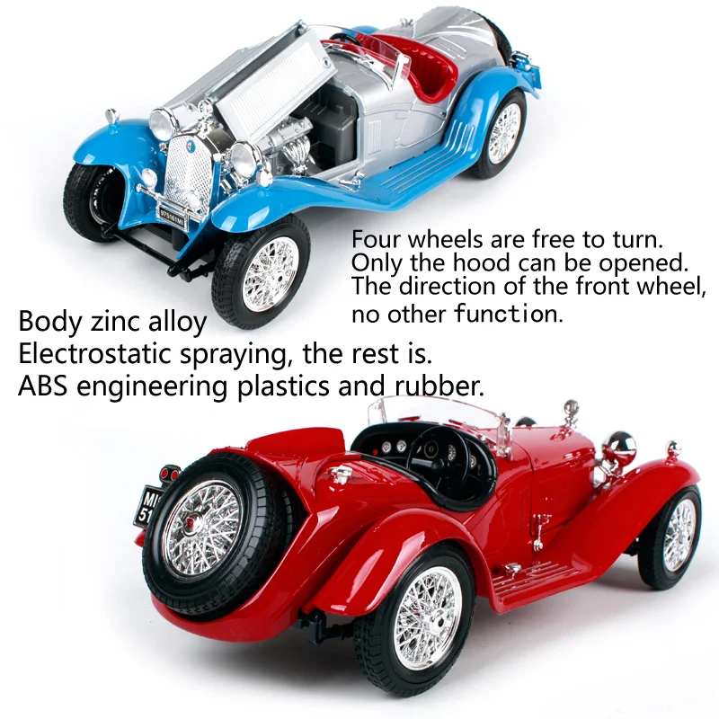 Модель автомобиля паука Bburago 1:18 Alfa Romeo 8C 2300 Классическая модель в стиле ретро под