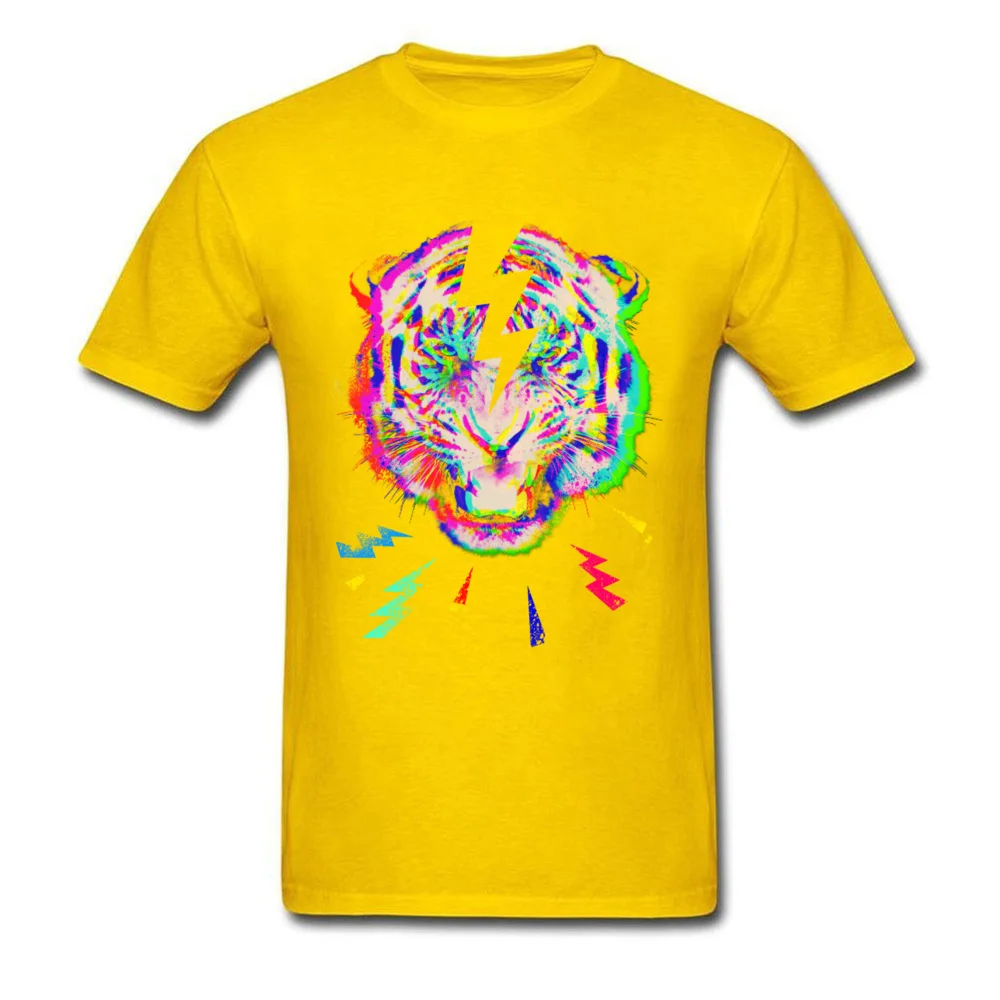 3D Красочные тигровый рев футболки для мужчин Psychedelic вид животных смешные