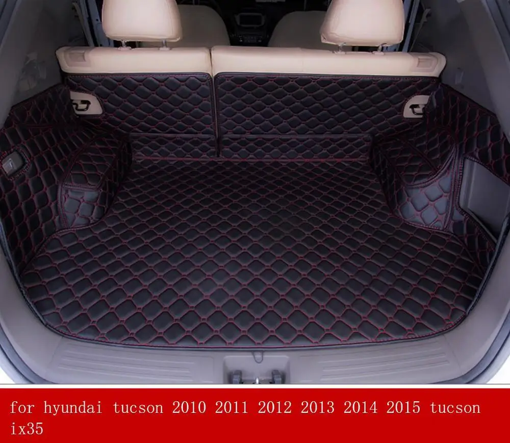 

fiber leather car trunk mat for hyundai tucson 2010 2011 2012 2013 2014 2015 tucson ix35 car accessories
