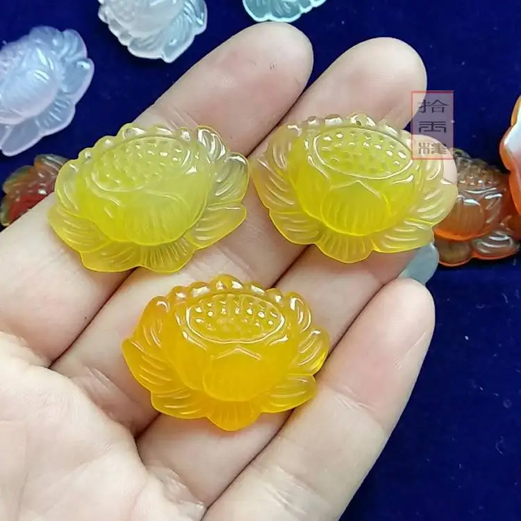 Натуральный агат красный и зеленый халцедон кулон DIY снежные бусины Лотос